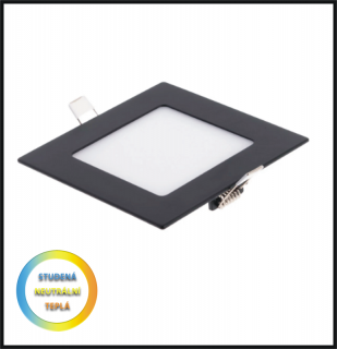 LED PANEL 18 W / 225x225 mm - vestavný, černý (LED panel 18 W - vestavný - nestmívatelný)