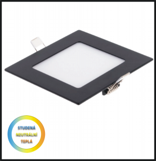 LED PANEL 24 W / 300x300 mm - vestavný, černý (LED panel 24 W - vestavný - nestmívatelný)