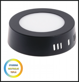 LED PANEL 24W / R2300mm- přisazený- černý (LED PANEL 24W /300mm- přisazený)