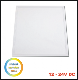 LED PANEL 40W 59,5 x 59,5 cm, 12-24V DC (LED panel 595 x 595 mm 40W - do rastrového podhledu 12-24V DC, bílý)