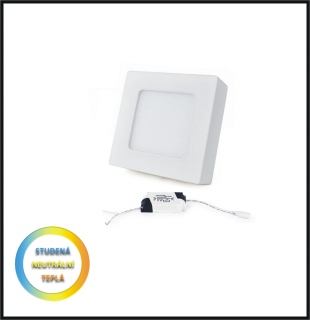 LED PANEL 6W / 115x115x40 mm- přisazený (nestmívatelný LED panel 6 W - přisazený)