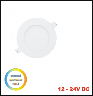 LED PANEL 6W / 12-24V DC - vestavný (LED panel 12-24V DC,  6 W - vestavný - nestmívatelný)