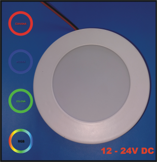 LED PANEL RUZ 6W / R115 mm 12 - 24V DC  - přisazený (nestmívatelný LED panel RUZ 6 W - přisazený 12 - 24V DC)