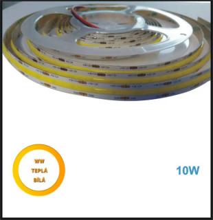 LED PÁSEK 12V, 10W, COB, TEPLÁ BÍLÁ (LED PÁSEK 10W, COB, IP20, TEPLÁ BÍLÁ)