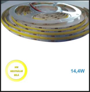 LED PÁSEK 12V, 14,4W, COB, DENNÍ BÍLÁ- PROFI (LED PÁSEK 14,4W, COB, IP20, DENNÍ BÍLÁ)