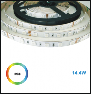 LED PÁSEK 24V, 14,4W, 60LED/m RGB - INTERIÉR (LED PÁSEK 24V, 14,4W RGB - INTERIÉR)