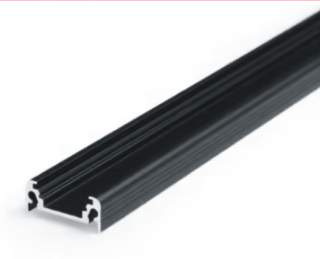 LED PROFIL CONTI-13- černý elox (Hliníkový profil pro povrchovou montáž)