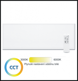 LED stmívatelný CCT panel 40W (stmívatelný LED panel CCT 40W 29,5 x 119,5cm)
