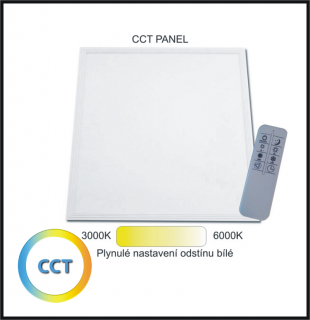 LED stmívatelný CCT panel 40W (stmívatelný LED panel CCT 40W 595 x 595 mm)