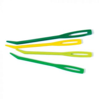KNITPRO - jehly na sešívání pleteniny 4 KS - zelená/žlutá