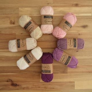 SCHEEPJES - barevný mix CATONA - VINTAGE LILA ROSE (8ks)