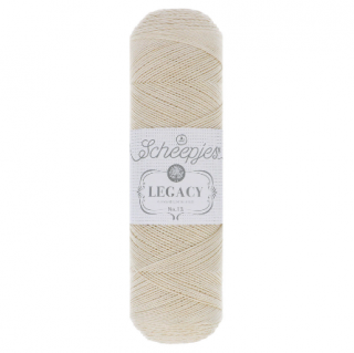 SCHEEPJES - LEGACY MERCERISED COTTON - 12 - ecru (Materiál: 100% prémiová mercerovaná bavlna)