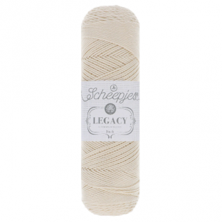 SCHEEPJES - LEGACY MERCERISED COTTON - 6 - ecru (Materiál: 100% prémiová mercerovaná bavlna)