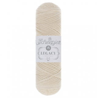 SCHEEPJES - LEGACY MERCERISED COTTON - 8 - ecru (Materiál: 100% prémiová mercerovaná bavlna)