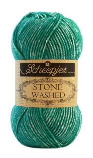 SCHEEPJES - STONE WASHED 825 - Malachite (Materiál: 78% bavlna, 22% akryl)