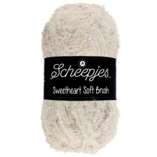 SCHEEPJES - SWEETHEART SOFT BRUSH 532 - krémová s hnědým melírem (Materiál: 100% polyester)