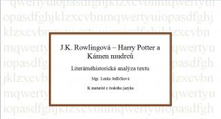 Harry Potter a Kámen mudrců (maturitní rozbor ve formátu pdf)
