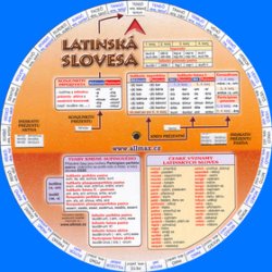 Latinská slovesa - jazykové kolečko (učebnice latiny)