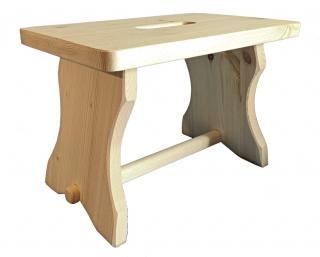 Dřevěná stolička velká 45 x 28 x 31 cm přírodní (Štokrle)