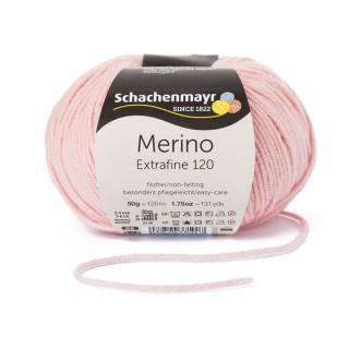 Merino Extrafine 135 pudrová růže  100% Extrafine Merino