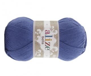 Příze Bella 333 modrá  pletací a háčkovací příze, 100% bavlna