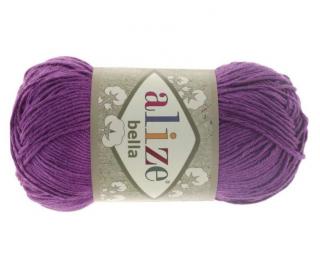 Příze Bella 45 fialová  pletací a háčkovací příze, 100% bavlna