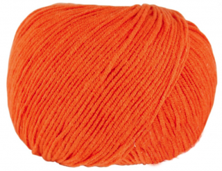 Příze Jeans 8194 oranžová  pletací a háčkovací příze, bavlna / akryl