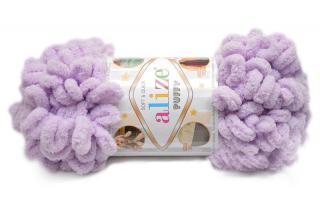Příze Puffy 27 levandulová  PLETENÍ NA RUKOU 100% POLYESTER