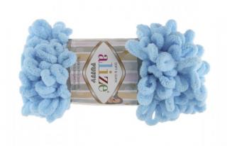 Příze Puffy 287 pastelově modrá  PLETENÍ NA RUKOU 100% POLYESTER