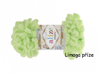 Příze Puffy 41 jarní zelená  PLETENÍ NA RUKOU 100% POLYESTER