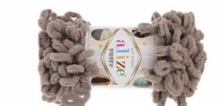 Příze Puffy 530 cappuccino  PLETENÍ NA RUKOU 100% POLYESTER