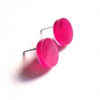 Basic CIRCLE magenta (náušnice sytě růžové)