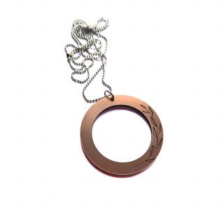 LEAVES COPPER PINK náhrdelník (metalický měděno/růžový náhrdelník)