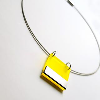 náhrdelník COMBI GEOMETRY yellow/silver