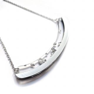 Náhrdelník PIECE of SILVER ellipse  (stříbrný / průhledný náhrdelník)