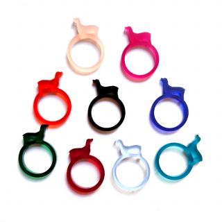 PRSTEN perspex DOG  (mix barev)
