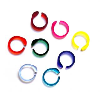 PRSTEN perspex LEAF (mix barev)