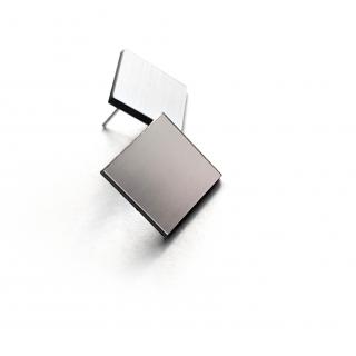 Simple square silver (naušnice stříbrné plexi)