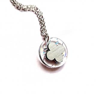 Sweets sprinkle CLOVERLEAF náhrdelník (náhrdelník srdce průhledný s barevnými konfetami)