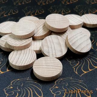dřevěná kolečka - žetony 25 mm (dřevěná kolečka)