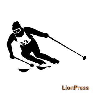 samolepka lyžař (silueta lyžař)