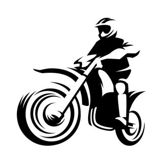 samolepka moto (silueta moto)