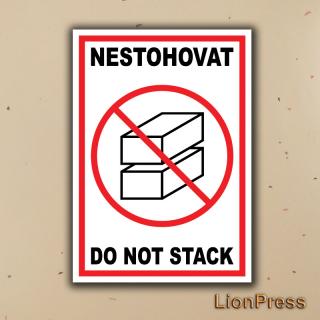 samolepka nestohovat (sticker do not stack)