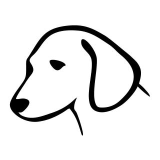samolepka pes (silueta pes)