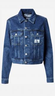 Calvin Klein Jeans dámská džínová bunda 220662 modrá  (Krátká tmavě modrá džínová bunda CKJ)
