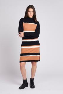 U.S.Polo Assn. dámské pruhované šaty WUP0904-023 multicolor (Dámské pletené šaty s proužkovaným vzorem )