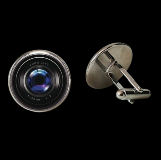 Manžetové knoflíčky ve tvaru objektivu fotoaparátu