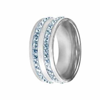 Prsten s krystaly Swarovski Elements RSSW08 aqua Rozměr: 52