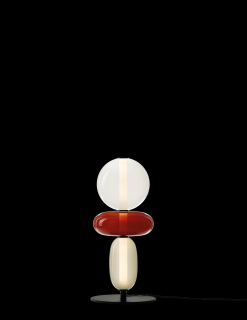 Bomma Pebbles skleněná podlahová/stolní lampa, malá Barva: Červená, Konfigurace: Model 1