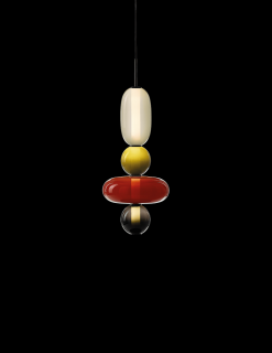 Bomma Pebbles skleněné závěsné svítidlo, malé Barva: Červená, Konfigurace: Model 2